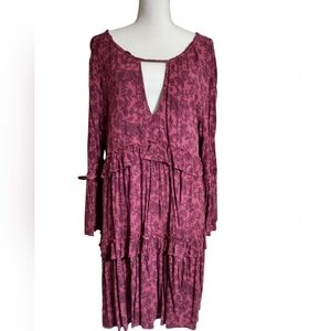 Maroon American Eagle Floral Dress